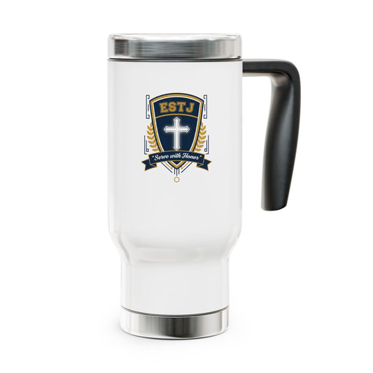 ESTJ Faith-Based — Stainless Steel 14oz Travel Mug with Handle