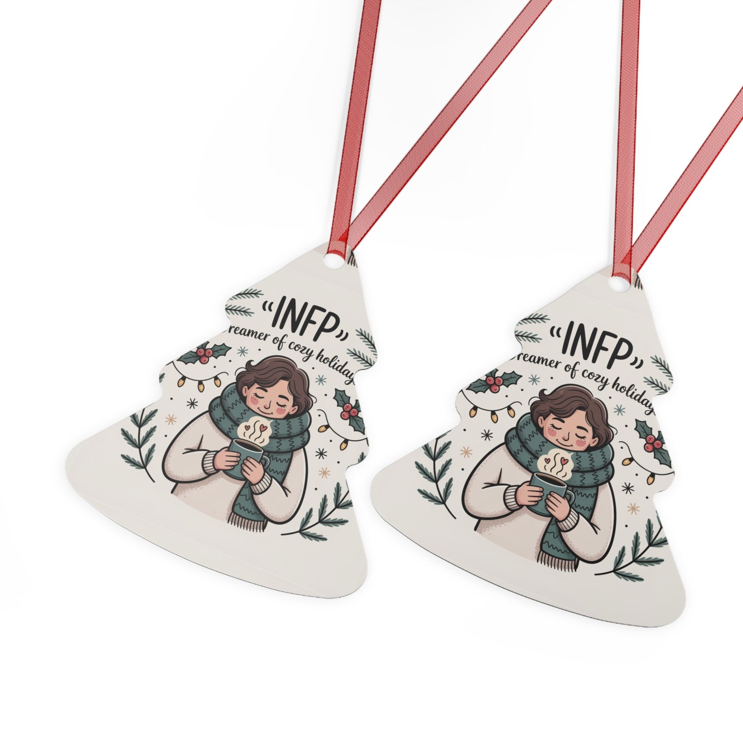 INFP Holiday Metal Ornaments