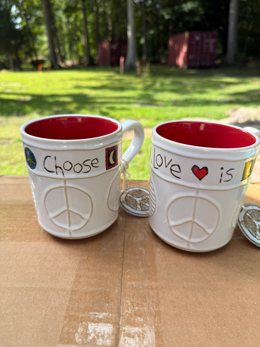 SET OF 2 Great Mugs from Painted Peace